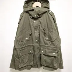 E1721 RASVOA ミリタリージャケット モッズコート フード付き カーキ