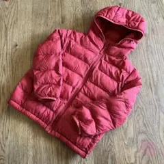 UNIQLO 赤 フード付きダウンコート 110