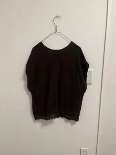 Samansamos2 2WAY裾レースかのこベスト ダークブラウン