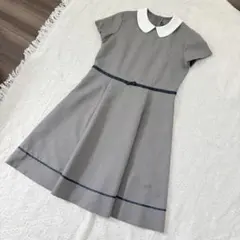 【美品】 CHOPIN deux グレー 半袖ワンピース 165 半袖