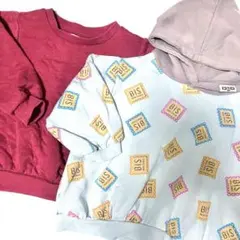 チロルチョコ柄パーカー&ハート柄トレーナー 100cm　２点セット