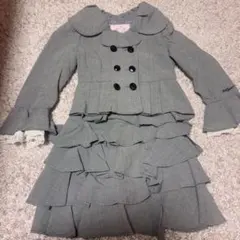 メゾピアノ mezzo piano フォーマル ジャケット スカート グレー