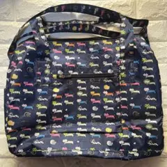 【美品】協和｜コンパクトボストン 折り畳み ボストンバッグ ポーチ エコバッグ