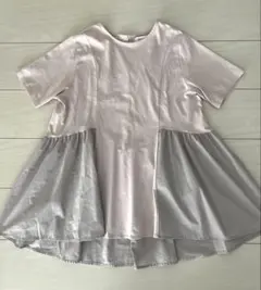 OPAQUE.CLIP くすみピンク ペプラムシルエット トップス