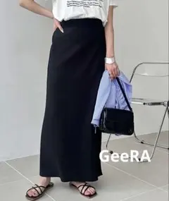 GeeRA すっきり見え！セルフカットストレートタイトロングスカートXLのサムネイル