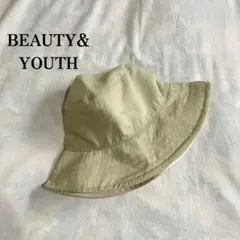 美品 beauty&youth ビューティーアンドユース ベージュ 帽子 バケハ