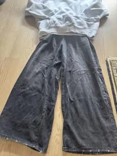 ワイドレッグパンツ デニム