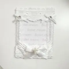 推し活トレカケース レースデコ B8硬質ケース 白 天使