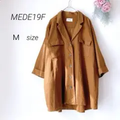 フェリシモ MEDE19F /リネン 麻 55%/ 半袖 シャツ （Ｍ）ブラウン