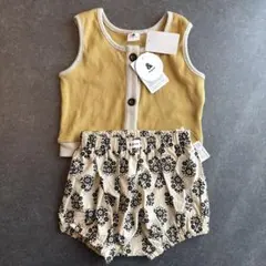 【新品タグ付き】&mignon タンクトップとショートパンツセット 80