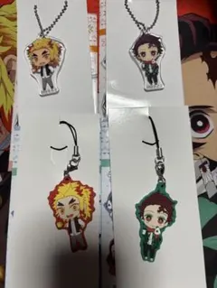 鬼滅　ローソン　アクキー　ラバスト　煉獄杏寿郎　竈門炭治郎【4点セット】