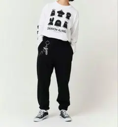 グラニフ　ビューティフルシャドー　エイリアン　裏毛パンツ