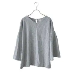【HK WORKS LONDON】ベルスリーブ Vネック プルオーバー(L)