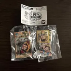 ワンピース　大海賊シールウエハース　ミニチュアチャーム ルフィ＆ウソップ