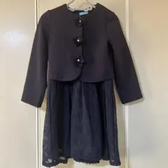 ネイビー フォーマルドレス レーススカート