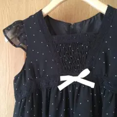 美品 ☆ 女の子 130㎝ ドット柄 花柄 ワンピース フォーマル ANYFAM
