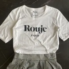 イエナ　ルージュ　rouje iena ロゴｔシャツ　コラボ　白　PARIS