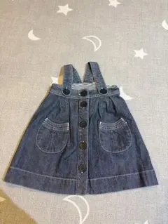 プチバトー デニムジャンバースカート