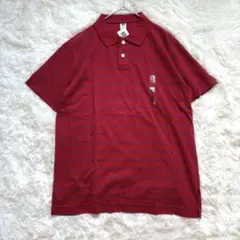 【新品タグ付】GAP ギャップ ボーダー ポロシャツ レッド M メンズのサムネイル