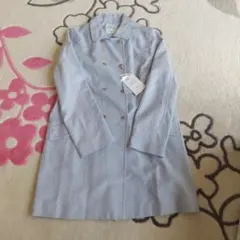 HUMAN WOMAN ライトブルー ステンカラーコート