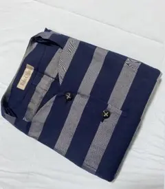 ネイビー ストライプ 半袖ドレス