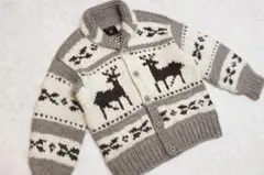 【美品】メンズXL　カナダ製　KISITAU　カウチン　カナディアン　ニット