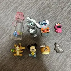 平成レトロ　キャラクター ストラップ フィギュアセット　まとめ売り　ディズニー