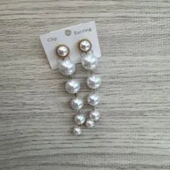 ホワイトパール ロングイヤリング