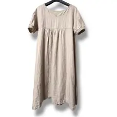 美品 chambre de nimes シャンブルドニーム 麻 半袖 ワンピースのサムネイル