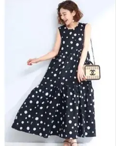 オブリ　OBLI ランダムドット　ロングワンピース ランダムドットワンピース/イエロー | DRESS | OBLI