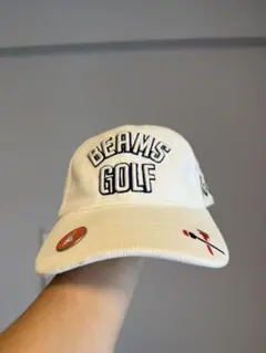 BEAMS GOLF 刺繍キャップ ホワイト