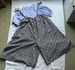 キッズ・子ども服　GUサロペット150cm／半袖カットソーa.v.v.140cm