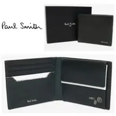 《ポールスミス》箱付未使用 コイン箔押し ベジタブルタンニンレザー 2つ折り財布