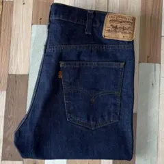 【極上品!!】80s Levi's 517 デニムパンツ 濃紺 毛羽立ち W34のサムネイル