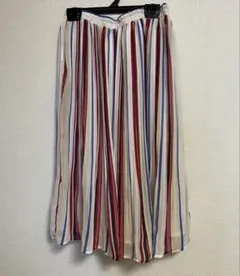 RETRO GIRL ストライプ プリーツスカート