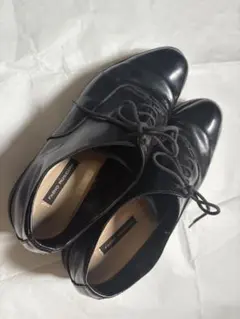 FABIO RUSCONI ブラックレースアップシューズファビオルスコーニ