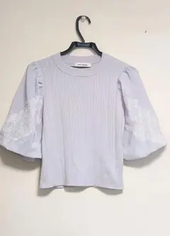 MISCH MASCH 半袖 リブニット レース袖 Mのサムネイル