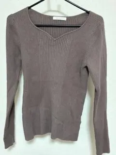 PROPORTION BODY DRESSINブラウン Vネック 長袖ニット