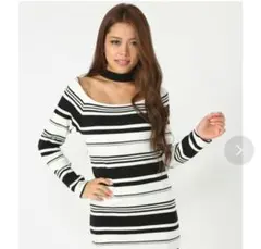 新品未使用タグ付きリエンダチョーカーネックタイトワンピースブラック