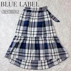 BLUE LABEL CRESTBRIDGE フレアスカート チェック 切り替えのサムネイル