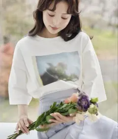 【新品未使用】mysty womanフォトプリントTシャツ