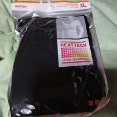 ユニクロHEATTECHＵネックＴ八分袖 XL ブラック