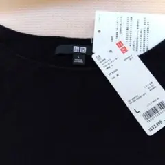 UNIQLO 3DコットンクルーネックTシャツ L ブラック