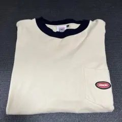 VISION ベージュ 長袖 Tシャツ ポケット付き