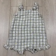 babyGap ロンパース 6-12ヶ月 チェック 花柄