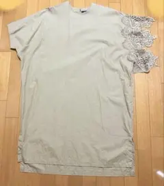 ミズイロインド mizuiroind アシンメトリーレース袖ワンピース