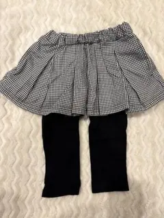petit main チェック柄スカート付きレギンス