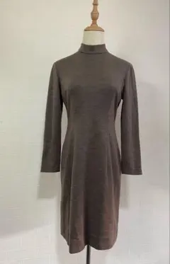 YVES SAINTLAURENT 茶　羊毛　ジャージー素材　サイズ３４極美品☆のサムネイル