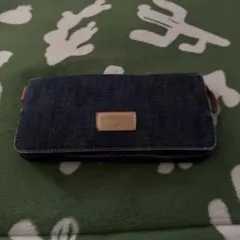 デニム ラウンドファスナー 長財布
