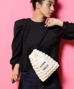 CITEN シテン ポップコーン キンチャクショルダー ホワイト 白 巾着